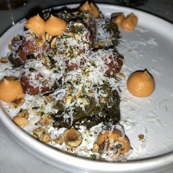 Canard - Sweet potato mochi served over butter braised kale - Wine Bars Near Me - Portland, Oregon