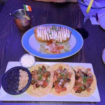 Taco N Tequila - Chicken chimichanga and chorizo tacos - Mexican Near Me - Niagara Falls, Ontario