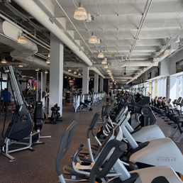Spacious workout area.