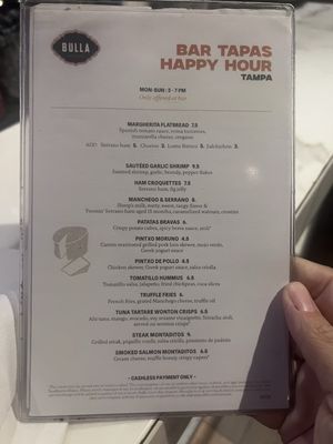 Menu photo 5 Bulla Gastrobar Tampa, FL