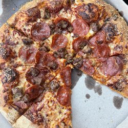 Domino's Pizza - Medium $6.99 2 topping pizza. Sausage and pepperoni.