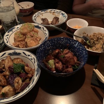 Astoria DC - Eggplant, La-zi chicken, pork fried rice, walnut shrimp and sweet and sour ribs - Szechuan Near Me - Washington, DC, District of Columbia Astoria DC - Eggplant, La-zi chicken, pork fried rice, walnut shrimp and sweet and sour ribs - Szechuan Near Me - Washington, DC, District of Columbia