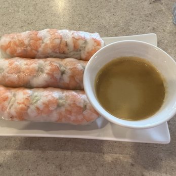 Pho Mai Vietnamese Gourmet - Shrimp spring rolls with peanut sauce. - Vietnamese Near Me - Temecula, California Pho Mai Vietnamese Gourmet - Shrimp spring rolls with peanut sauce. - Vietnamese Near Me - Temecula, California