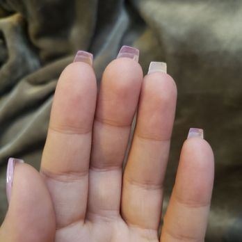 Paradise Nails - You can see how short my thumb nail is compared to the rest of my nails - Nail Salons Near Me - Orem, Utah
