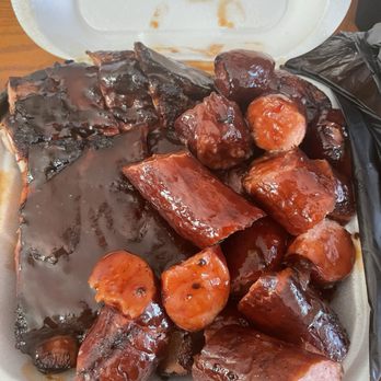 Bruh Mans BBQ - 2 meat combo with ribs & sausage - Barbeque Near Me - Tampa, Florida Bruh Mans BBQ - 2 meat combo with ribs & sausage - Barbeque Near Me - Tampa, Florida