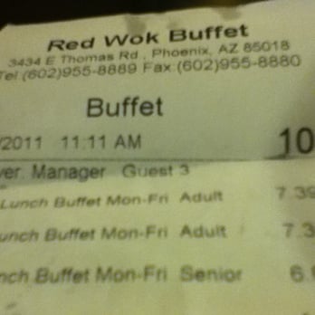 Red Wok Buffet - Senior discount - Buffets Near Me - Phoenix, Arizona Red Wok Buffet - Senior discount - Buffets Near Me - Phoenix, Arizona