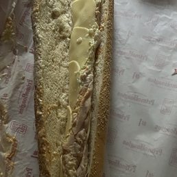 Pic of one of the sandwiches and the other one was worse. Pic of one of the sandwiches and the other one was worse.