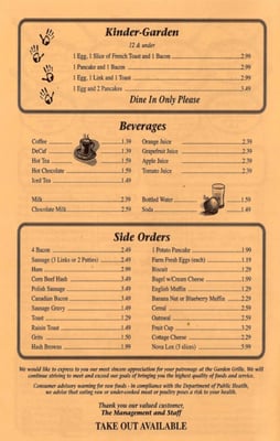 Menu photo 7 Garden Grille Cafe Palm Harbor, FL