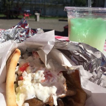 Zorba On The Run - Gyro double meat and Turkish Lime beverage - Mediterranean Near Me