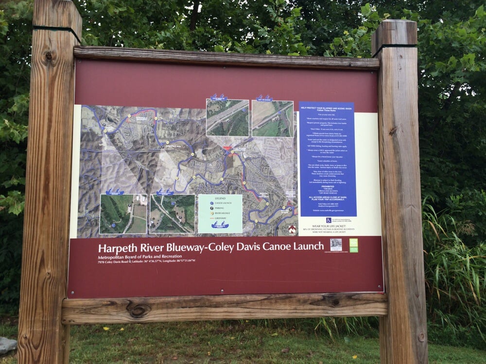 Harpeth River Blueway - Coley Davis Canoe Launch Logo