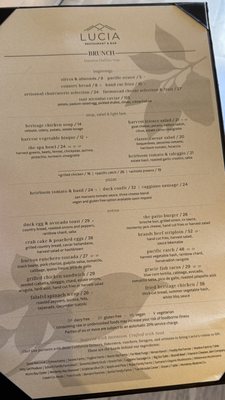 Menu photo 2 Lucia Restaurant & Bar Carmel Valley, CA Menu photo 2 Lucia Restaurant & Bar Carmel Valley, CA