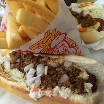 Mr. Barbecue - Hot dog all the way with fries - Barbeque Near Me - Winston-Salem, North Carolina Mr. Barbecue - Hot dog all the way with fries - Barbeque Near Me - Winston-Salem, North Carolina