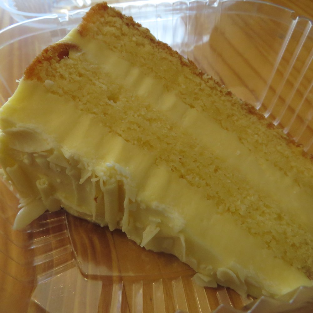 Cafe Paprika - lemon cake $4.95; $5.30 after tax, to go from Cafe Paprika 1/2015 - Mediterranean Near Me - Bridgton, Maine