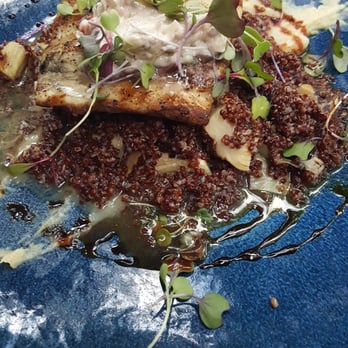 Ostra - The grilled mahi mahi on a bed of sun dried tomato quinoa, grilled artichokes and fennel puree was to die for. - New American Near Me - San Antonio, Texas