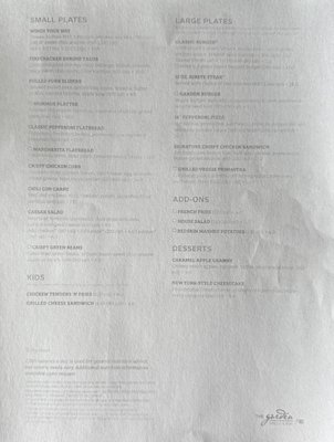Menu photo 2 The Garden Grille & Bar Cary, NC