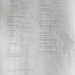 The Garden Grille & Bar - Menu July 2025