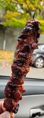 Photo of Fou Lee Market - Seattle, WA, US. After a long fast, gobbled two of these. Meat on a stick! (10/20/23)