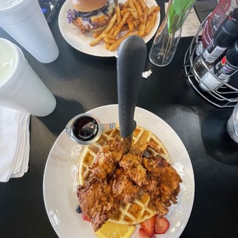 Bread & Butter - Buffalo Ranch Sandwich Chicken and Waffles - Breakfast & Brunch Near Me - Crowley, Texas