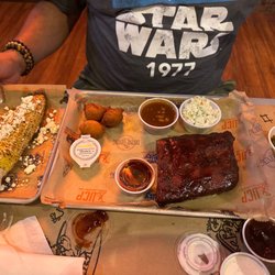 Bubba's Fish Camp & Smokehouse - 1/2 rack of baby back ribs with street corn