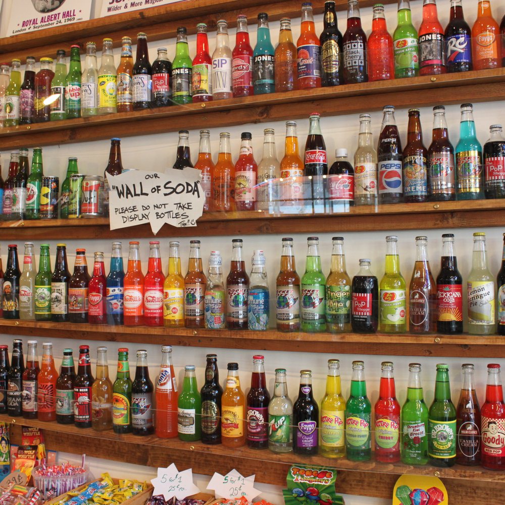 Rocket Fizz - The big wall of soda shows you all the varieties they carry. - Candy Stores Near Me - Denver, Colorado Rocket Fizz - The big wall of soda shows you all the varieties they carry. - Candy Stores Near Me - Denver, Colorado