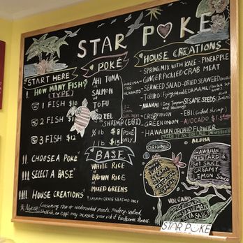 Star Poke - Colorful menu - Poke Near Me - Shoreline, Washington Star Poke - Colorful menu - Poke Near Me - Shoreline, Washington