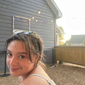 Copperhead Social Club - My beautiful girlfriend on the patio! - Burgers Near Me - Charlotte, North Carolina