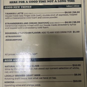 Good Time - Alcohol menu - Coffee & Tea Near Me - Long Beach, California Good Time - Alcohol menu - Coffee & Tea Near Me - Long Beach, California