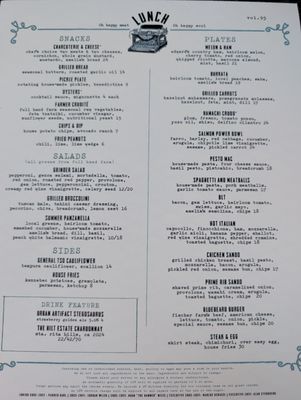 Menu photo 1 Bluebeard Indianapolis, IN