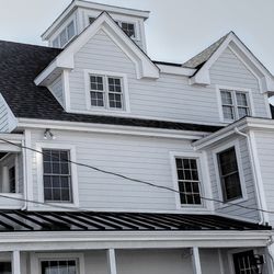 Mastercraft Roofing Siding Windows - Direct Ocean front in Scituate MA only considered Hardie Plank Siding and Standing Seam Aluminum Roof. We are very proud of our team on this