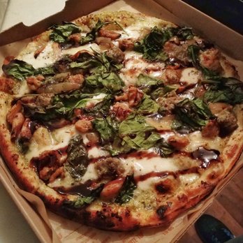 Blaze Pizza - Pesto garlic sauce, crumbled meatballs, and Italian sausage with a balsamic glaze finish was friggin' amazing. - Salad Near Me - Jacksonville, Florida