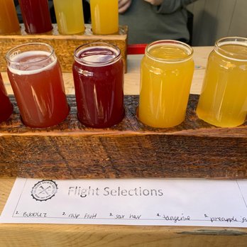 Tin Bridge Brewing Company - Flight ordered by my friend - Brewpubs Near Me - Westfield, Massachusetts