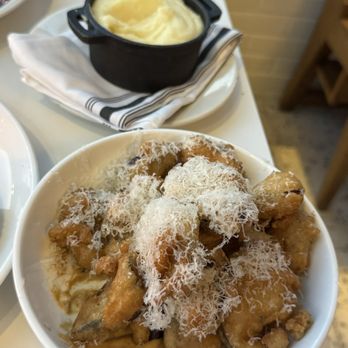 Shands General - Mashed potatoes and fried eggplant - New American Near Me - Patchogue, New York