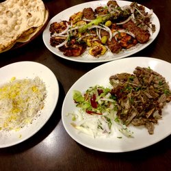 Babylon Cafe - Mixed grill, lamb shawarma, rice & naan