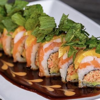 Nozomi - Minty Orange Salmon Roll - Sushi Bars Near Me - La Jolla, California Nozomi - Minty Orange Salmon Roll - Sushi Bars Near Me - La Jolla, California