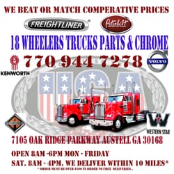 18 Wheeler Truck Parts & Chrome - 18 wheeler Truck Parts & chrome Austell Ga 30168
