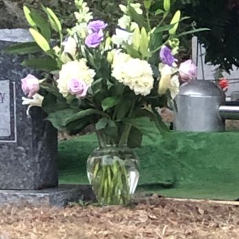 John Davis Florist - White & Purple Arrangement - Florists Near Me - Savannah, Georgia