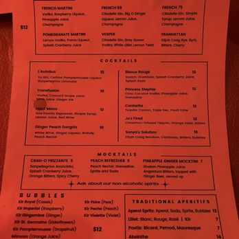 Le Fou Frog - Menu - French Near Me - Kansas City, Missouri