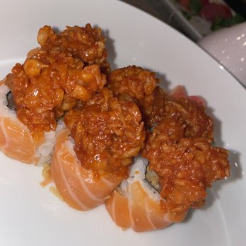 Omiza - Spicy crunchy salmon roll - Pan Asian Near Me - Doylestown, Pennsylvania Omiza - Spicy crunchy salmon roll - Pan Asian Near Me - Doylestown, Pennsylvania