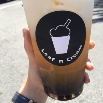 Leaf N Cream - The large is HUGE. - Bubble Tea Near Me - Tustin, California Leaf N Cream - The large is HUGE. - Bubble Tea Near Me - Tustin, California