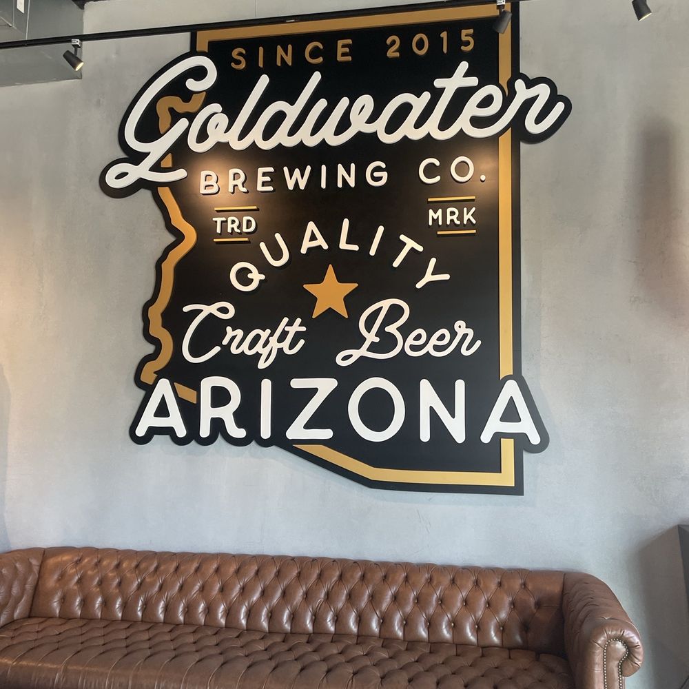 Goldwater Brewing - Interior sign - Breweries Near Me - Tempe, Arizona Goldwater Brewing - Interior sign - Breweries Near Me - Tempe, Arizona