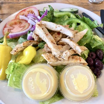 Manhattan Pizza - grilled chicken garden salad - Pizza Near Me - Warrenton, Virginia Manhattan Pizza - grilled chicken garden salad - Pizza Near Me - Warrenton, Virginia
