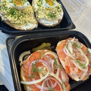 Rise Bagels - Tokyo on furikake and One fish on chedda - Bagels Near Me - Irvine, California Rise Bagels - Tokyo on furikake and One fish on chedda - Bagels Near Me - Irvine, California
