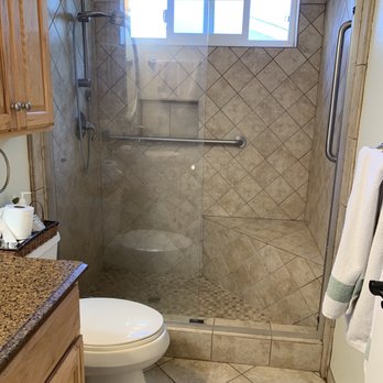 RB Handyman Services - Before Installation-glass shower door had shattered on one side. Was afraid to move the other door. - Handyman Near Me RB Handyman Services - Before Installation-glass shower door had shattered on one side. Was afraid to move the other door. - Handyman Near Me