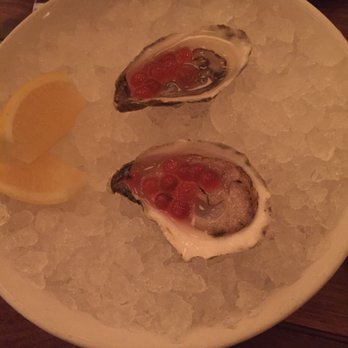 The Publican - Oysters topped with smoked salmon roe - New American Near Me - Chicago, Illinois The Publican - Oysters topped with smoked salmon roe - New American Near Me - Chicago, Illinois