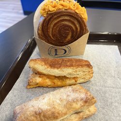 Delysium Bakery - Guava pastry, ham and cheese pastry and New York style roll filled with pumpkin.