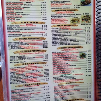 Tijuana Restaurant - Menu - Mexican Near Me - Oakland, California