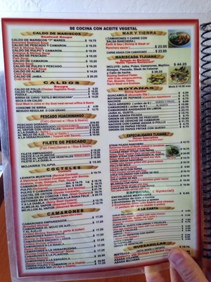 Menu photo 5 Tijuana Restaurant Oakland, CA