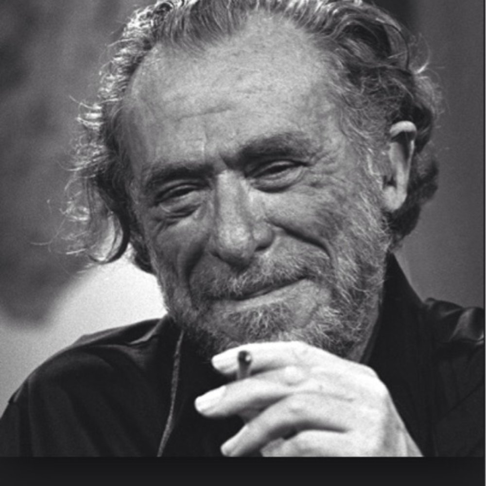 Imaginary image of Bukowski enjoying a smoke and a drink at The Lord Dudley in Paddington NSW.