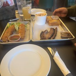 That was the full meal mozzarella app and brisket with two sides. That was the full meal mozzarella app and brisket with two sides.
