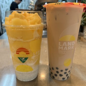 Landmark Tea - Mango Sticky Rice Slushy ($7.55)- 4.5/5 stars, Landmark Milk Tea ($5.90) - Tea Rooms Near Me - Las Vegas, Nevada Landmark Tea - Mango Sticky Rice Slushy ($7.55)- 4.5/5 stars, Landmark Milk Tea ($5.90) - Tea Rooms Near Me - Las Vegas, Nevada
